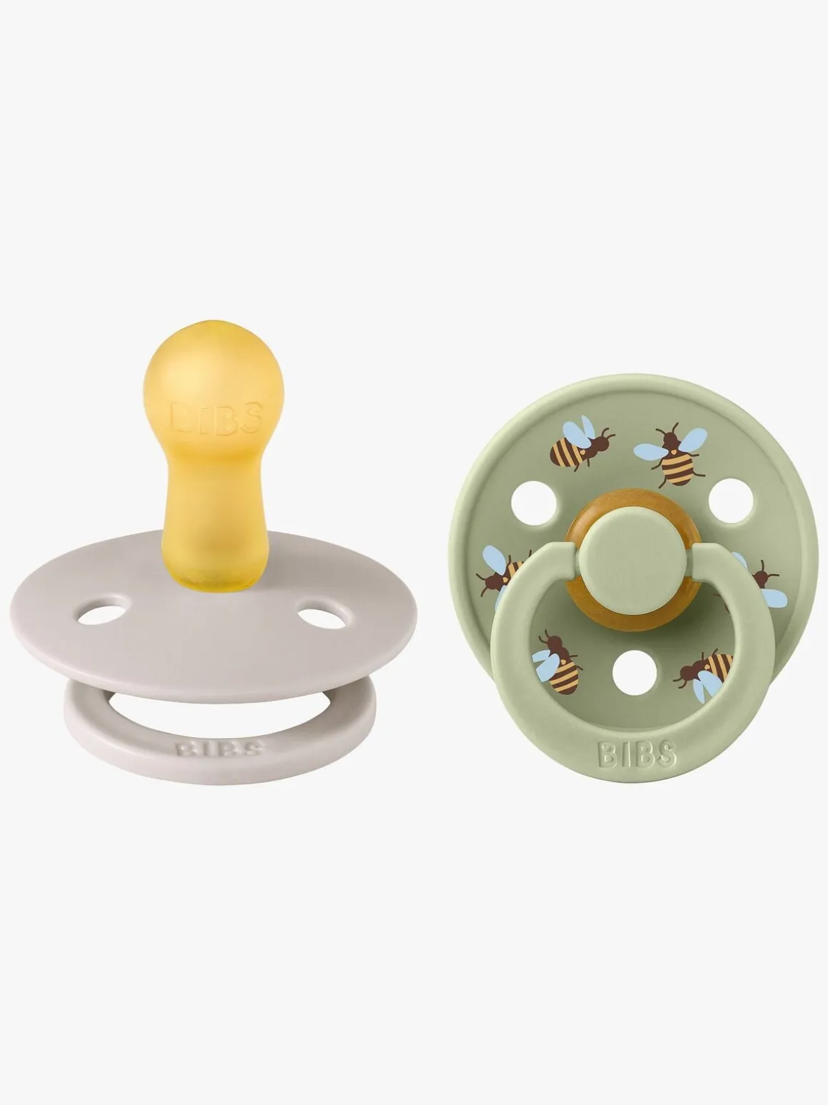 BIBS Studio Colour Bumblebee Sut 2-pak Latex Str. 2, Mushroom