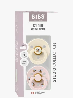 BIBS Studio Colour Bumblebee Sut 2-pak Latex Str. 1, Ivory