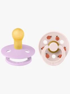 BIBS Studio Colour Ladybug Sut 2-pak Latex Str. 1, Violet Sky