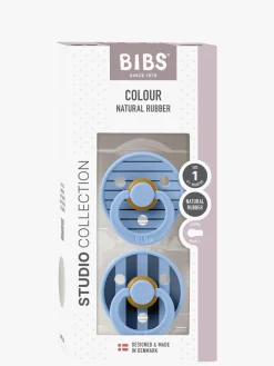 BIBS Studio Colour Sut 2-Pak Latex Str. 1 Rund, Pin/Sky Blue Mix