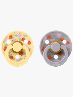 BIBS x Liberty Colour Strawberries Sut 2-pak Latex Str. 2, Pale Butter Mix