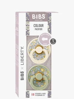BIBS x Liberty Colour Sut 2-Pak Latex Str. 1 Rund, Eloise/Sage Mix