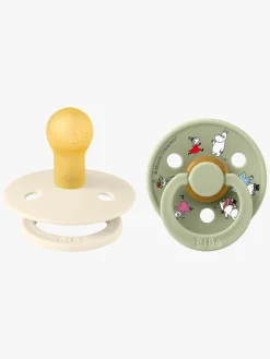 BIBS x Moomin Colour Friends Sut 2-pak Latex Str. 1, Ivory