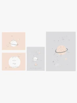 BimbiPirulos Casual Vægdekoration 4-Pak Univers, Lilla