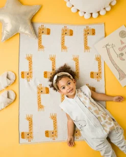 Bizzi Growin Strikket Tæppe Aio Baby, Gilbert Giraffe