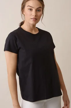 Boob Vente/Amme T-Shirt, Svart