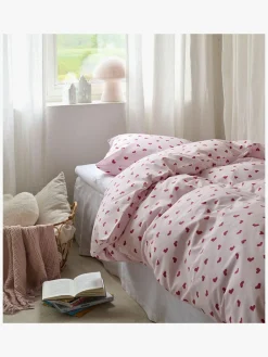 Borganäs Sengesæt Hjärtrud 150x210, Pink