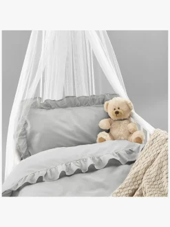 Borganäs Sengesæt Tremmeseng Flæser 130x100, Gråt