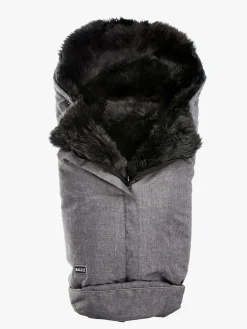 Bozz Lammeskindskørepose Langhåret, Grey Melange/Grey