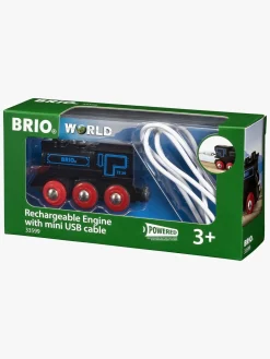 BRIO World 33599 Genopladeligt Lokomotiv Med Mini USB-Kabel
