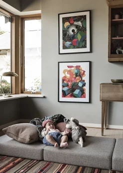 by KlipKlap 3 Fold Single Madras, Lysegrå