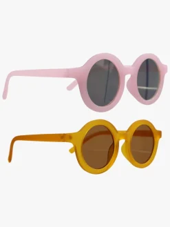 CarloBaby Solbriller Stråla 2-pak 3-6 År, Gul/Lyserød