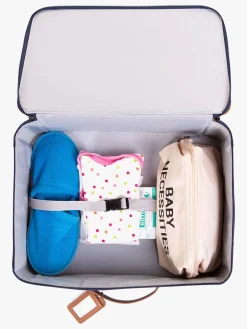 Childhome Mini Traveler Kuffert, Navy/White