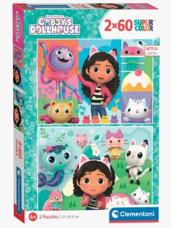 Clementoni Gabby's Dollhouse Puslespil 2x60 Brikker