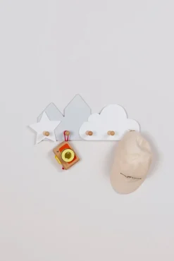 Cloudberry Castle Clouds & Stars Knagerække, Gray