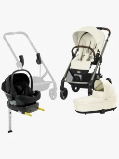 Cybex BALIOS S Lux Duovogn inkl. Beemoo Route i-Size & Base, Seashell Beige/Black Stone