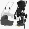 Cybex BALIOS S Lux Duovogn inkl. Maxi-Cosi Cabriofix & Base, Moon Black