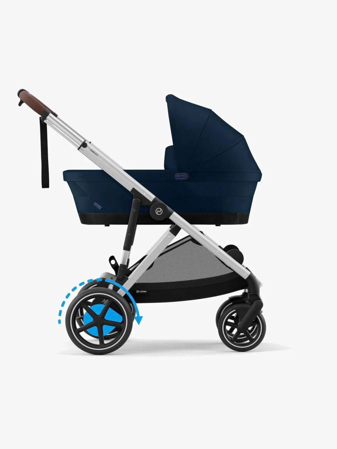 Cybex e-GAZELLE S Klapvogn, Ocean Blue/Silver