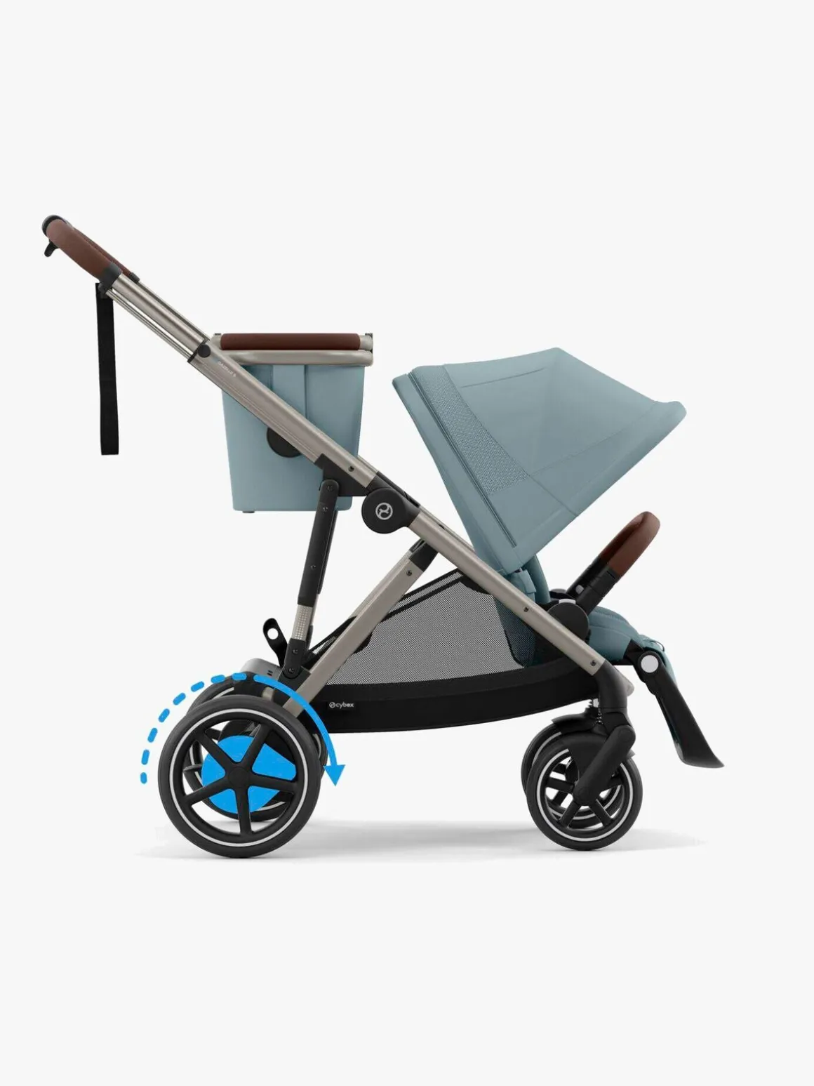 Cybex e-GAZELLE S Klapvogn, Stormy Blue/Taupe