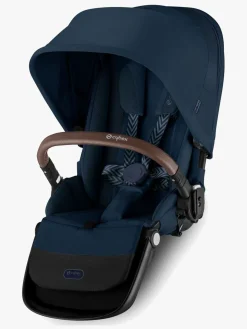 Cybex e-Gazelle S Søskendevogn inkl. Liggedel, Ocean Blue/Silver