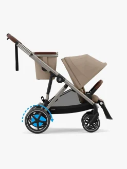 Cybex e-Gazelle S Tvillingevogn, Almond Beige/Taupe