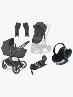Cybex EOS Lux Duovogn inkl. BeSafe iZi Go Modular X2 i-Size Autostol Baby & Base, Black/Moon Black