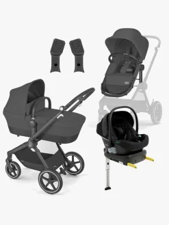 Cybex EOS Lux Duovogn inkl. Beemoo Route i-Size Autostol Baby & ISOFIX Base, Moon Black/Black Stone