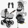 Cybex EOS Lux Duovogn inkl. Beemoo Route i-Size Autostol Baby & ISOFIX Base, Lava Grey/Mineral Grey