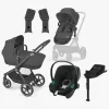 Cybex EOS Lux Duovogn inkl. Aton B2 i-Size Autostol Baby & Base, Black/Moon Black