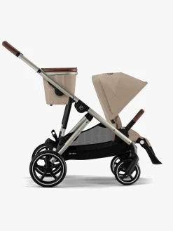 Cybex GAZELLE S Duovogn inkl. Maxi-Cosi CabrioFix Autostol Baby & Base, Almond Beige/Taupe