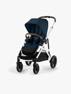 Cybex GAZELLE S Duovogn inkl. Cybex Aton B2 i-Size Autostol Baby inkl. Base, Ocean Blue/Silver