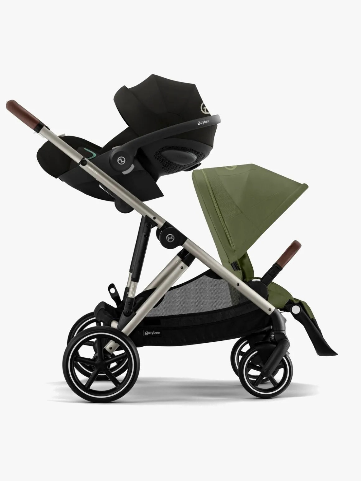 Cybex GAZELLE S Klapvogn, Taupe/Moss Green