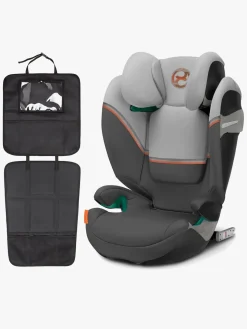 Cybex Solution S2 i-Fix Autostol inkl. Beemoo 3-i-1 Sædebeskytter, Lava Grey
