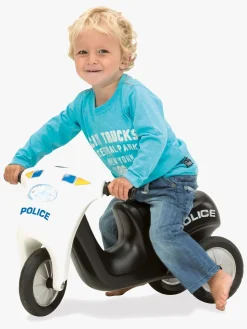 Dantoy Politi Motorcykel Gummihjul, Sort/Hvid
