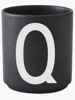 Design Letters Kop Porcelæn Q, Sort