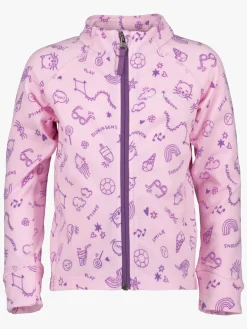 Didriksons Jadis Trøje med Lynlås, Doodle Orchid Pink