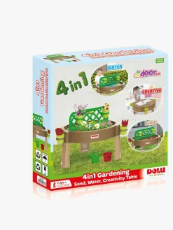 Dolu Gardening, Sand, Water, Creativity 4-i-1 Legebord, Brun