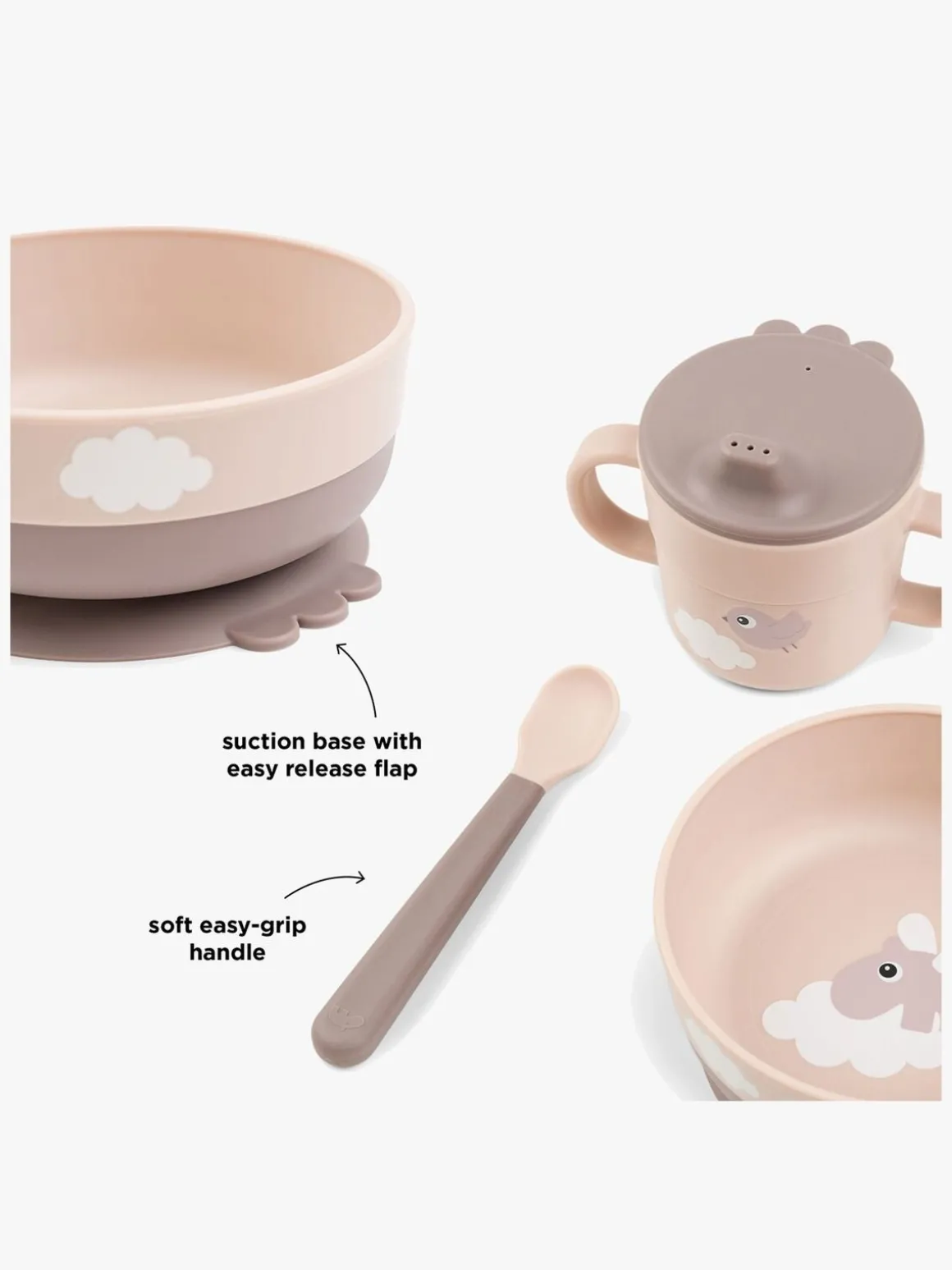 Done By Deer Foodie Madsæt Happy Clouds, Powder