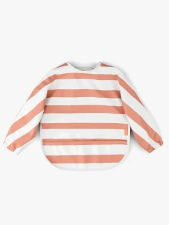 Done By Deer Langærmet Hagesmæk, Stripes Papaya