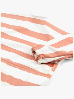 Done By Deer Langærmet Hagesmæk, Stripes Papaya