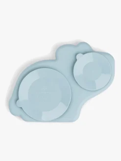 Done By Deer Stick & Stay Silikonetallerken, Dotti Blue