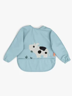 Done By Deer Tiny Farm  Langærmet Hagesmæk med Lomme, Blue