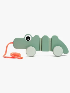 Done By Deer Træklegetøj Krokodille, Grøn