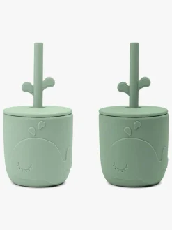 Done By Deer Wally Sugerørskrus 2-pak, Green