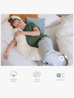 Doomoo Amme- & Graviditetspude 2-i-1, Quilt Creme Blomma