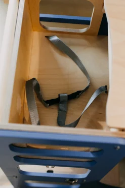 Duck Woodworks 3-i-1 Sammenklappeligt Læringstårn med Højstol, Blå