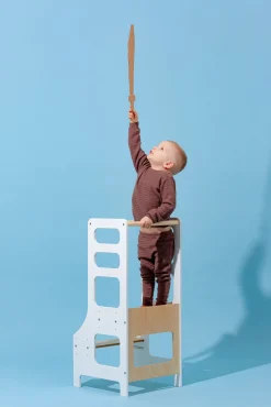 Duck Woodworks Justerbart Læringstårn, Hvid