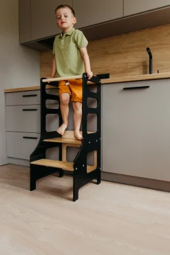 Duck Woodworks Justerbart Læringstårn, Sort