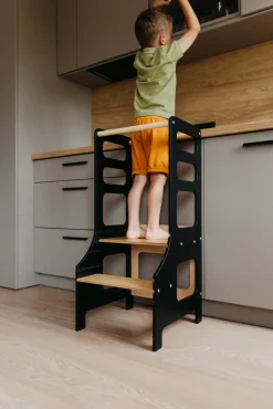 Duck Woodworks Justerbart Læringstårn, Sort