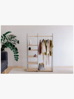 Duck Woodworks Knagerække med Hylder, Grå